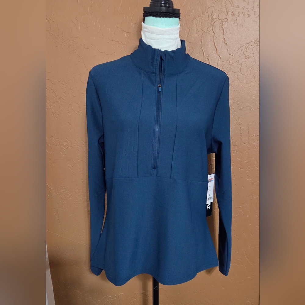 32 Degrees Women's Blue Half-Zip Top NWT Sz Lg